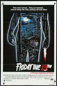 3d0543 FRIDAY THE 13th 1sh 1980 great Alex Ebel art, slasher classic, 24 hours of terror!