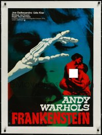 3d0269 ANDY WARHOL'S FRANKENSTEIN linen German 1974 Joe Dallessandro, directed by Paul Morrissey!