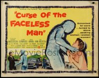 3d1782 CURSE OF THE FACELESS MAN 1/2sh 1958 volcano man of 2000 years ago stalks Earth to claim girl