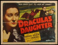 3d1784 DRACULA'S DAUGHTER 1/2sh R1949 men cried out to Gloria Holden at dawn, Realart, ultra rare!