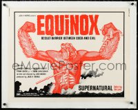 3d0235 EQUINOX linen 1/2sh 1969 different monster art, occult barrier between good & evil, very rare!