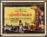 3d1790 HAUNTED PALACE 1/2sh 1963 Vincent Price, Lon Chaney, Edgar Allan Poe, cool horror art!