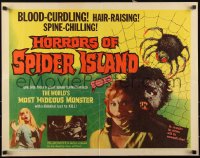 3d1792 HORRORS OF SPIDER ISLAND 1/2sh 1965 one bite and it turned him into a most hideous monster!