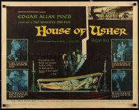 3d1794 HOUSE OF USHER 1/2sh 1960 Edgar Allan Poe's tale of the ungodly & evil, art by Reynold Brown!
