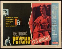 3d1817 PSYCHO style B 1/2sh R1965 half-dressed Janet Leigh, Anthony Perkins, Hitchcock classic!