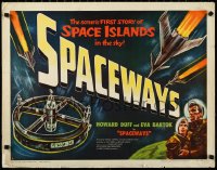 3d1822 SPACEWAYS style A 1/2sh 1953 Terence Fisher, Hammer sci-fi, space islands in the sky!
