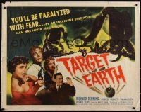 3d1827 TARGET EARTH style A 1/2sh 1954 you'll be paralyzed with fear, an incredible spectacle!