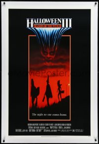 3d0150 HALLOWEEN III linen 1sh 1982 Season of the Witch, horror sequel, the night no one comes home!