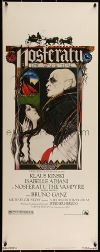 3d1878 NOSFERATU THE VAMPYRE insert 1979 Werner Herzog, Palladini art of vampire Klaus Kinski!
