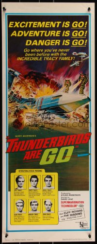 3d1893 THUNDERBIRDS ARE GO insert 1967 David Lane marionette puppets, cool montage art, very rare!