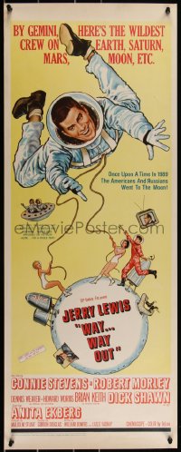3d1895 WAY WAY OUT insert 1966 astronaut Jerry Lewis sent to live on the moon in 1989!
