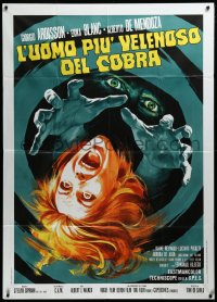 3d0400 HUMAN COBRAS Italian 1p 1971 Renato Casaro horror art of hands reaching for terrified woman!