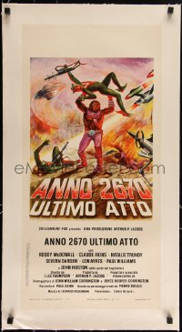 3d0309 BATTLE FOR THE PLANET OF THE APES linen Italian locandina 1974 different Spagnoli sci-fi art!
