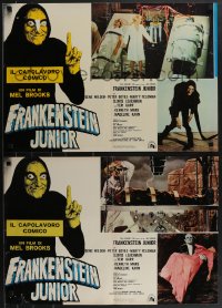 3d1700 YOUNG FRANKENSTEIN set of 8 Italian 18x26 pbustas 1975 Mel Brooks, Gene Wilder!