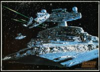 3d1711 EMPIRE STRIKES BACK Japanese 1980 Millenium Falcon pursued by Star Destroyers, Toho!