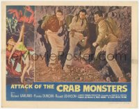 3d0944 ATTACK OF THE CRAB MONSTERS LC 1957 Russell Johnson, Richard Garland & another trapped!