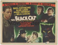 3d0930 BLACK CAT TC R1948 Bela Lugosi, 2nd billed Alan Ladd, Basil Rathbone, Realart, very rare!