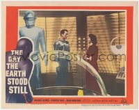 3d0696 DAY THE EARTH STOOD STILL LC #5 1951 classic image of Michael Rennie, Neal & Gort in ship!