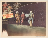3d0762 DESTINATION MOON LC #4 1950 Robert A. Heinlein, astronauts outside the ship while in space!