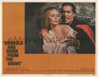 3d0951 DRACULA HAS RISEN FROM THE GRAVE LC #2 1969 Christopher Lee about to bite Veronica Carlson!
