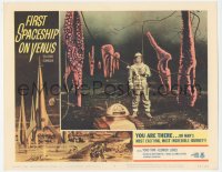 3d0953 FIRST SPACESHIP ON VENUS LC #4 1962 astronaut & cool robot find strange alien terrain!