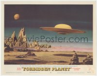 3d0707 FORBIDDEN PLANET LC #8 1956 classic special effects image of spaceship hovering over Altair-4!