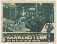 3d0955 FRANKENSTEIN LC R1947 Colin Clive & Dwight Frye by monster Boris Karloff, creation scene!