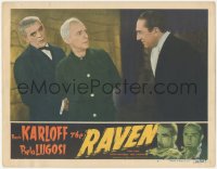 3d0993 RAVEN LC #7 R1949 Bela Lugosi by disfigured Boris Karloff restraining Samuel S. Hinds, rare!