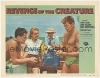 3d0845 REVENGE OF THE CREATURE LC #2 1955 great c/u of guys in swimsuits injecting clam with serum!
