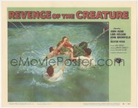 3d0843 REVENGE OF THE CREATURE LC #3 1955 four men in water tie up the monster with rope!