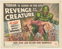 3d0838 REVENGE OF THE CREATURE TC 1955 great art of the monster holding sexy girl by Reynold Brown!