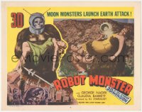 3d0997 ROBOT MONSTER 3D LC #4 1953 George Nader tries to save Claudia Barrett from wacky monster!