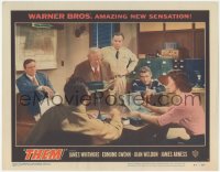3d0860 THEM LC #4 1954 James Arness, James Whitmore & Edmund Gwenn discussing plan with others!