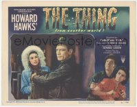 3d0870 THING LC #7 1951 Howard Hawks classic, Kenneth Tobey hands blanket to Margaret Sheridan!