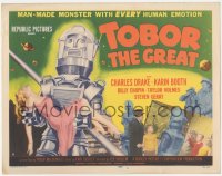 3d0888 TOBOR THE GREAT TC 1954 man-made funky robot with every human emotion holding sexy girl!