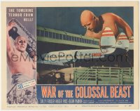 3d0900 WAR OF THE COLOSSAL BEAST LC #4 1958 gigantic man looks down at TWA airplane at airport!