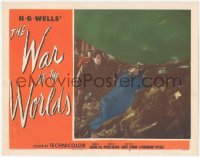 3d0906 WAR OF THE WORLDS LC #2 1953 Gene Barry tries to find a way into the alien ship, classic!