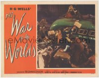 3d0908 WAR OF THE WORLDS LC #3 1953 H.G. Wells classic, crowd of people trying to escape aliens!
