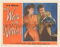 3d0905 WAR OF THE WORLDS LC #6 1953 Gene Barry & Ann Robinson find a piece of the alien ship!