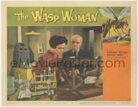 3d0920 WASP WOMAN LC #6 1959 Michael Mark & pretty Susan Cabot watch guinea pigs in cage at lab!