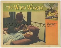 3d0915 WASP WOMAN LC #7 1959 great image of female insect-headed monster attacking girl on chair!