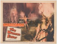 3d1003 WOMAN EATER LC #6 1959 man in loincloth watches wacky tree monster burn!