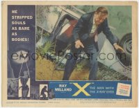 3d1005 X: THE MAN WITH THE X-RAY EYES LC #5 1963 Ray Milland is disoriented after car wreck!