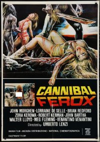 3d1570 CANNIBAL FEROX Lebanese 1981 Umberto Lenzi, natives w/machetes torturing women!