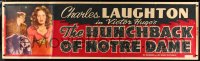 3d0366 HUNCHBACK OF NOTRE DAME paper banner R1952 Victor Hugo, Laughton & O'Hara, ultra rare!
