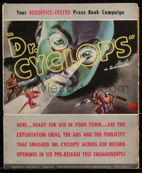 3d0067 DOCTOR CYCLOPS pressbook 1940 Ernest B. Schoedsack, art of mad scientist & tiny people, rare!