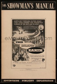 3d0077 THIS ISLAND EARTH pressbook 1955 they challenged the unearthly furies of a planet gone mad!
