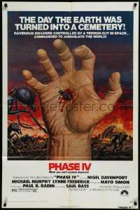 3d0626 PHASE IV 1sh 1974 great art of ant crawling out of hand by Gil Cohen, directed by Saul Bass!