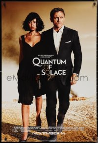3d1431 QUANTUM OF SOLACE advance 1sh 2008 Daniel Craig as James Bond, sexy Olga Kurylenko!