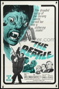 3d0634 REPTILE int'l 1sh 1966 Hammer horror, Jacqueline Pearce in full snake woman monster makeup!
